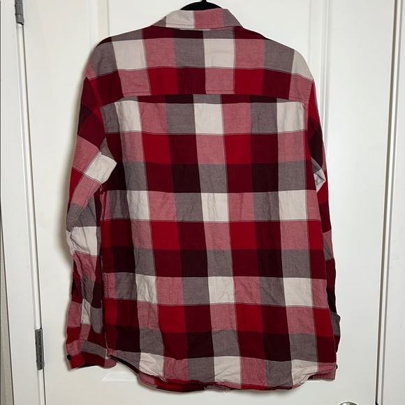 Columbia Button Down Shirt Red Flannel Plaid Cotton Medium - Picture 2 of 6